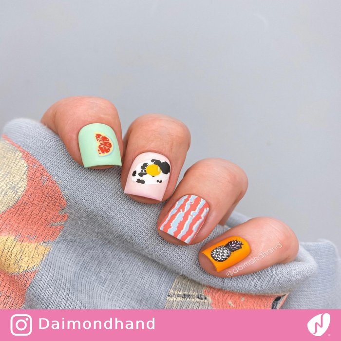 Pop Art Food and Fruit Nails